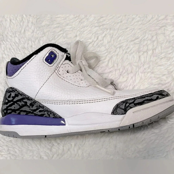 Nike Air Jordan 3 Retro TD Dark Iris size 10C miniature version Jordan 3 release - Picture 2 of 12